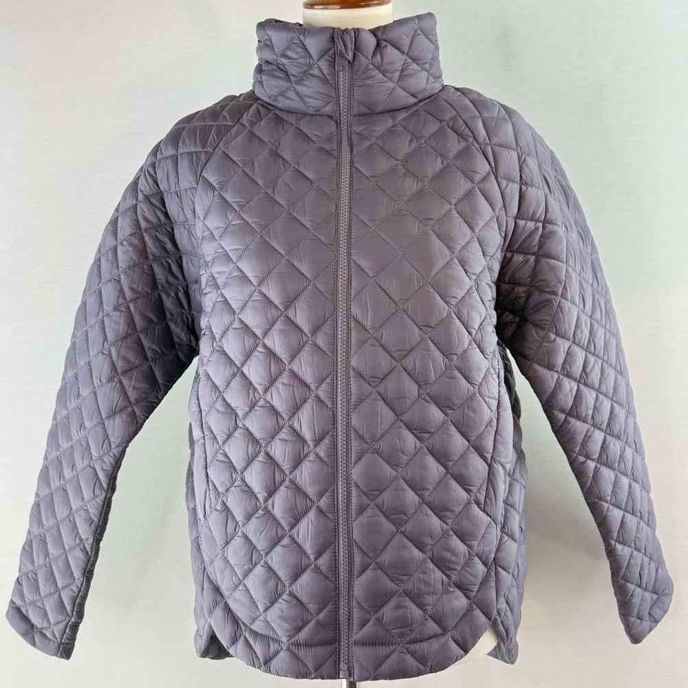 Athleta Whisper Featherless Purple Quilted Puffer Oversized Jacket NWOT